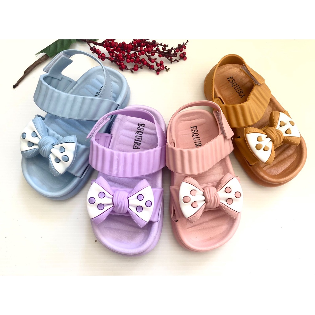 Sandal Jelly Anak Perempuan Pita Import Korea 2 3 4 Tahun