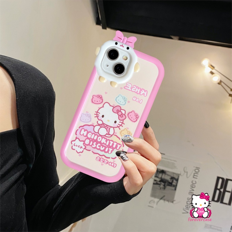 Soft Case Desain Kartun Hello Kitty 3D Untuk iPhone 6 6s 7 8 14 Plus XR 11 14 12 13 Pro MAX X XS MAX SE 2020