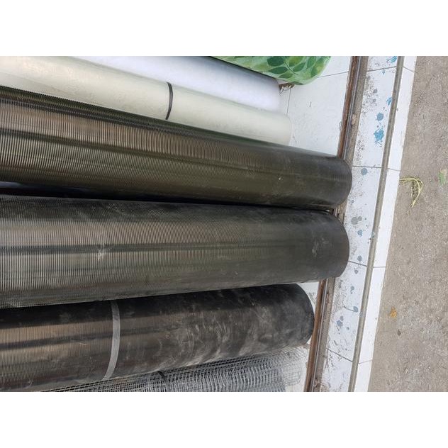 Fiber tutup pagar tebal 1,2 mm tinggi 1 meter fiber motif garis hitam