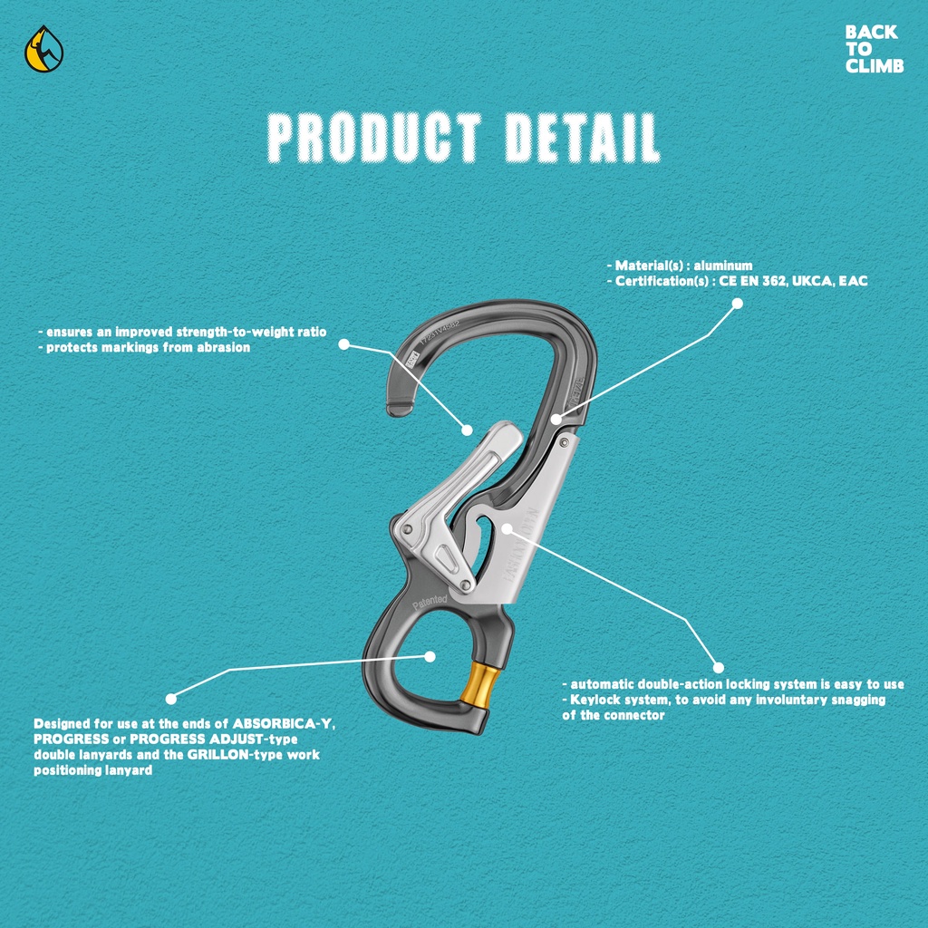 PETZL Eashook Open Connector Safety Equipment rope access