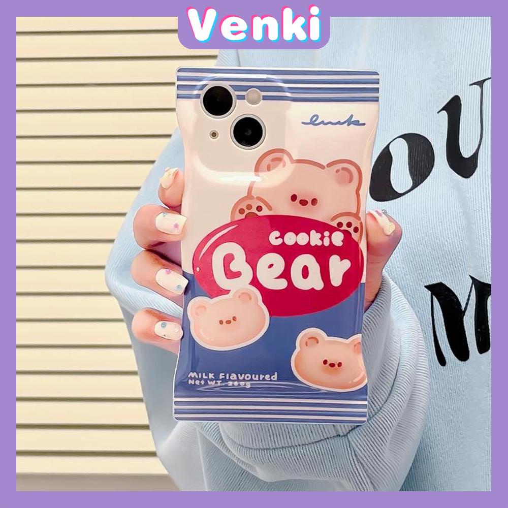 Case iPhone 14 Pro Max Soft TPU Clear Case Snack Case Bear Cookies Camera Protection Airbag Shockproof For iPhone 14 13 12 11 Plus Pro Max 7 Plus X XR