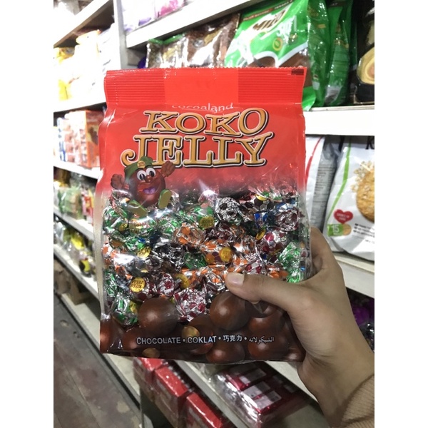 

koko jelly/coklat kacang/coklat kismis/coklat malaysia/buatan malaysia/