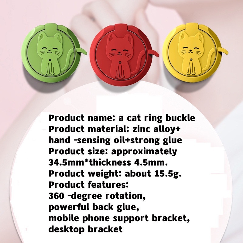 Ring Holder Hp Bentuk Kepala Kucing