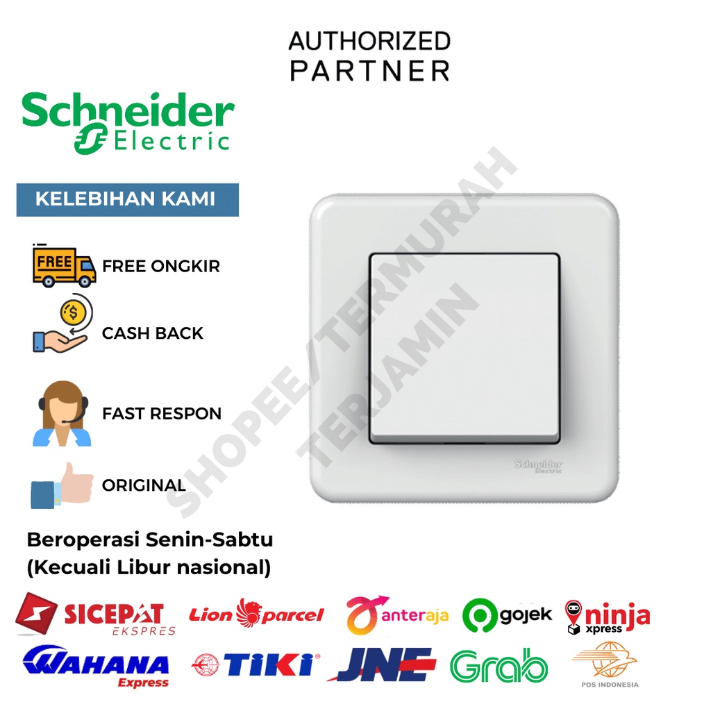 SCHNEIDER LNA0100321 SAKLAR ENGKEL LEONA SAKLAR LISTRIK 1 GANG 1 WAY LNA0100321 SCHNEIDER