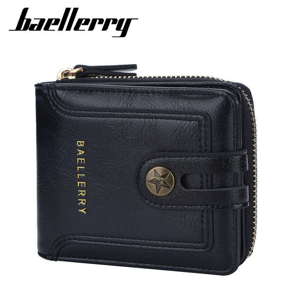 DOMPET LIPAT WANITA SIMPLE KECIL KEKINIAN CEWEK BAELLERRY WA610B5 ORIGINAL KULIT HITAM CODERA IMPORT KOREA KARTU RESLETING UANG KOIN PREMIUM MINI  PENDEK BRANDED BATAM REMAJA MURAH