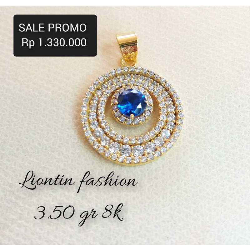 Liontin promo mata biru kadar 375 8karat