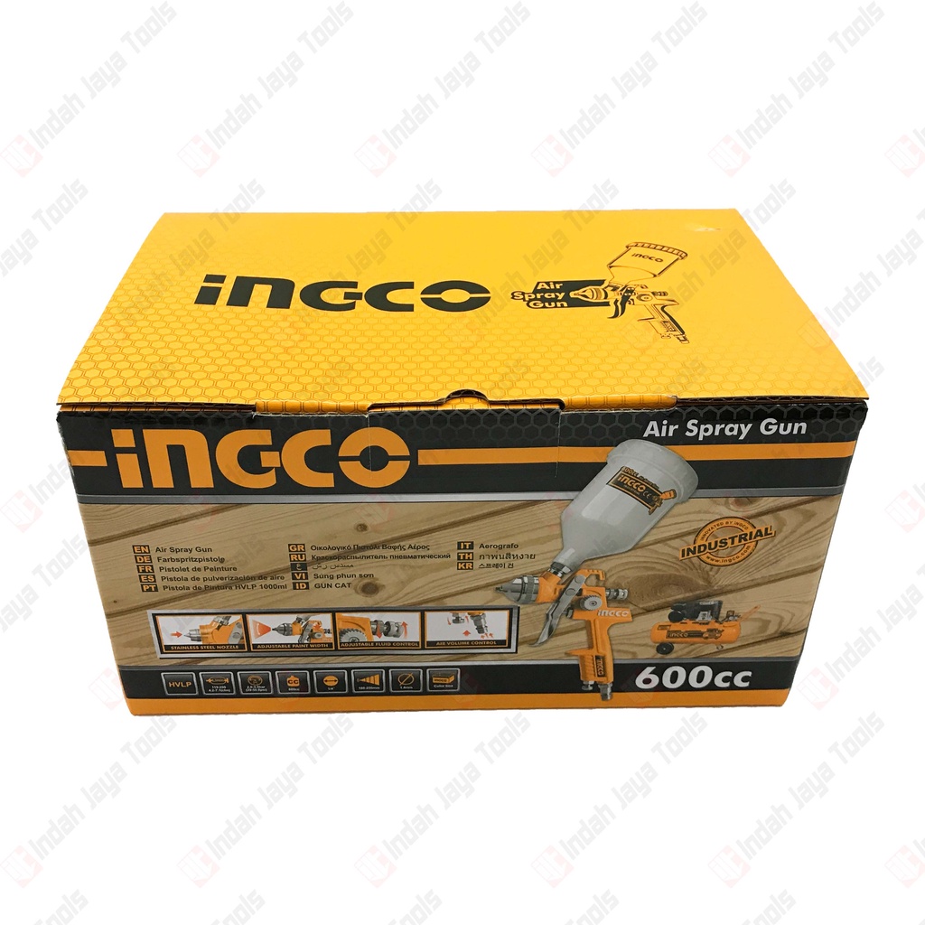 INGCO ASG1061 Spray Gun HVLP 600 ml - Alat Semprot Cat Low Pressure