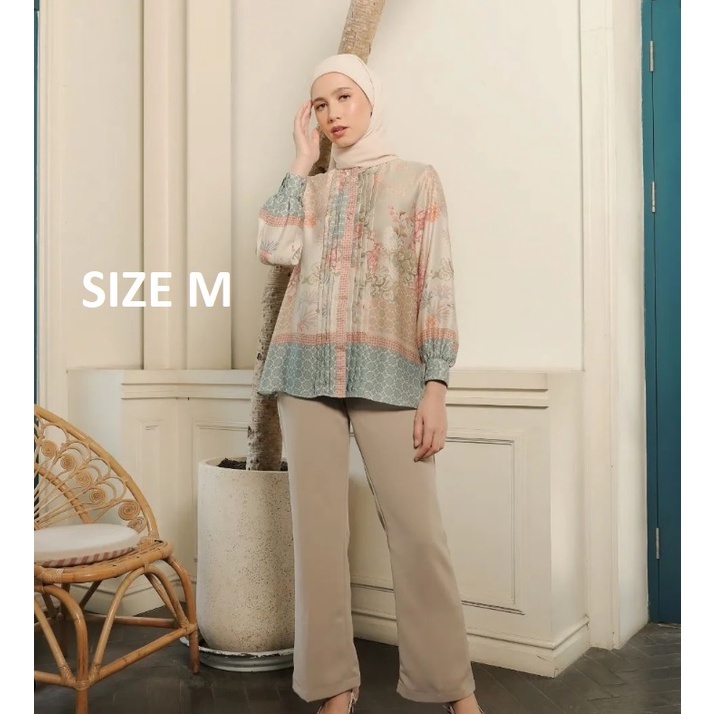 READY ETINCELLE BLOUSE BLUE SIZE M BY MUDA OFFICIAL