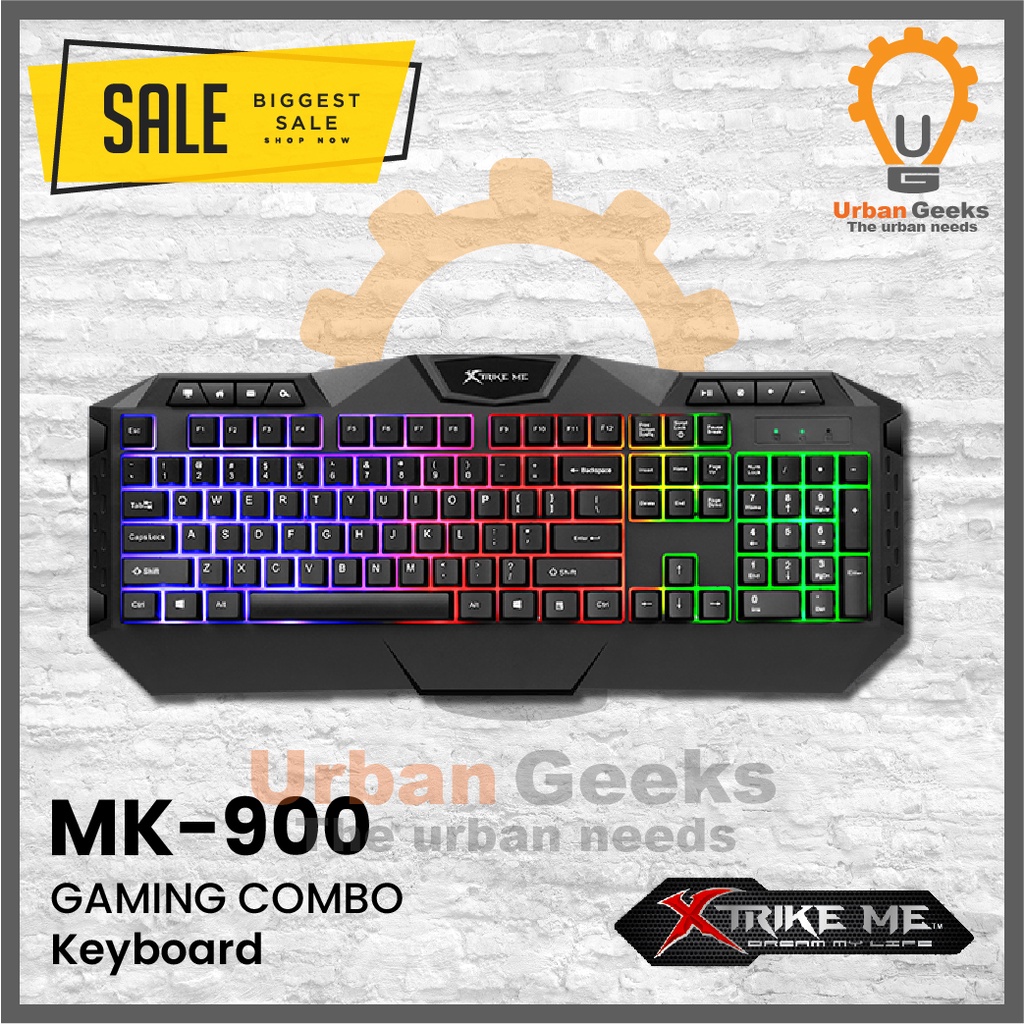 Gaming Keyboard Set Xtrike Me MK900 Paket Murah 3 in 1 Keyboard Mouse Pad