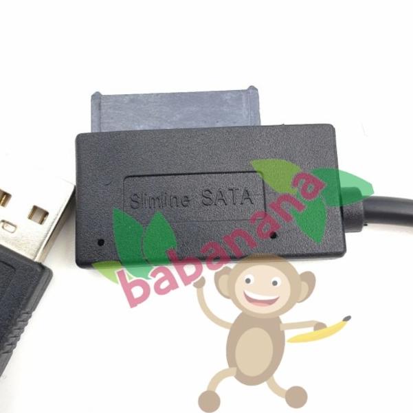 Kabel Slim Line Sata to dual usb dvd rw rom external konverter adapter