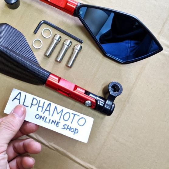 spion tomok cnc murah nmax pcx vespa cb150r vixion - Hitam