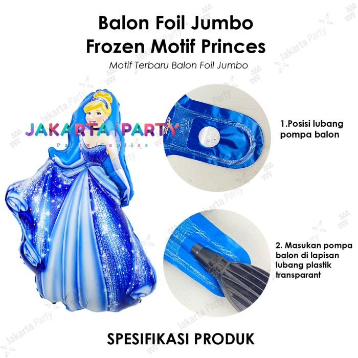 Balon Foil Cinderlla Jumbo / Balon Karakter Princess / Balon Princess