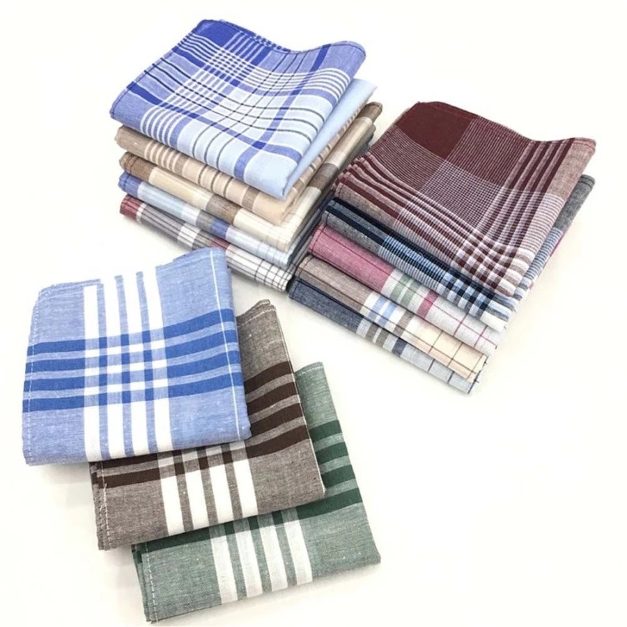 GIOFLO Aksesoris Pria Sapu Tangan Pria Keren Katun Isi 3 PCs Multicolor / SPT 91