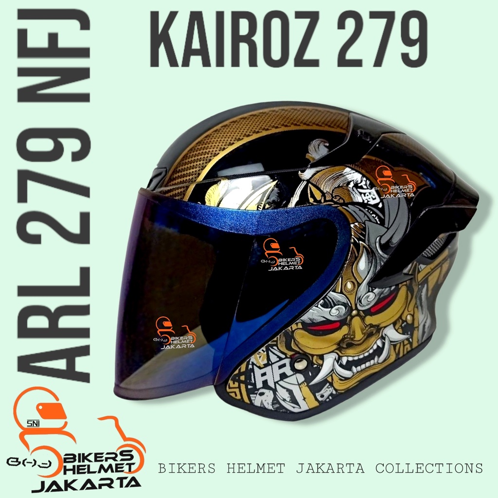 HELM ARL TT COURSE SAMURAI BLACK HALF FACE TTC