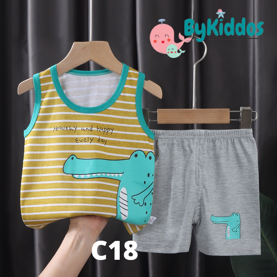 ByKiddos - Setelan Anak Import / Kaos Anak Cowok / Baju Bayi Oblong Tanpa Lengan Import PART 2