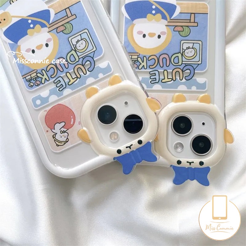 Casing Lensa 3D Bow Little Monster Lucu Redmi A1+9 10 9A 10A 9T 10C 9C NFC Mi 11Lite PO CO M3 Pro X3 NFC Redmi Note10 11Pro+11 8 9 11s 10 Pro Max Plus Kartun Bebek Sarung