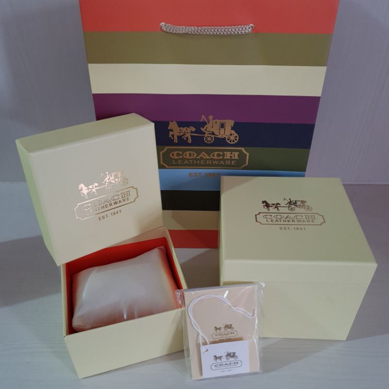 Kotak box jam tangan merk COACH watch model Original fullset