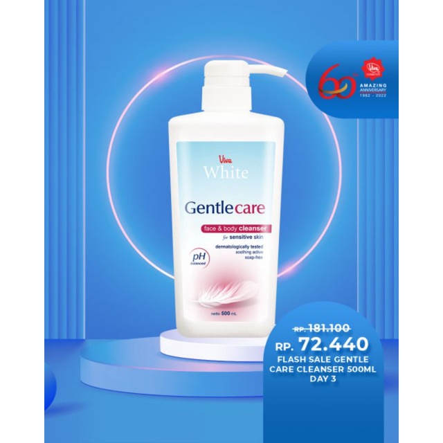 Gentle Care Face &amp; Body Cleanser 500 ML Viva Expired 08/23 atau Expired 10/23