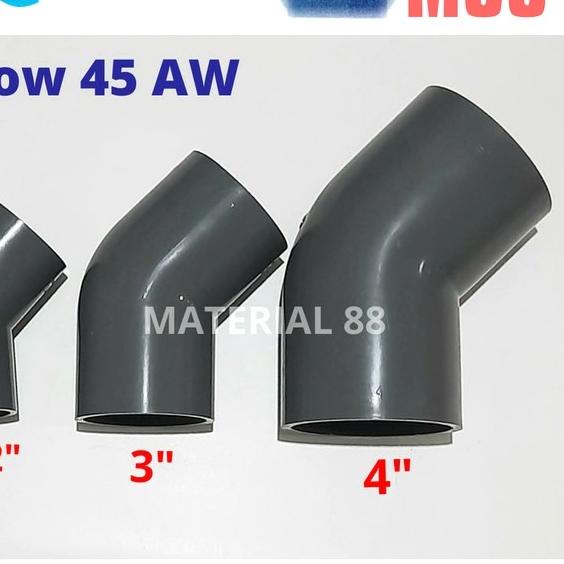 Keni 45 derajat 3 inch RUCIKA AW Elbow Knee Pipa PVC