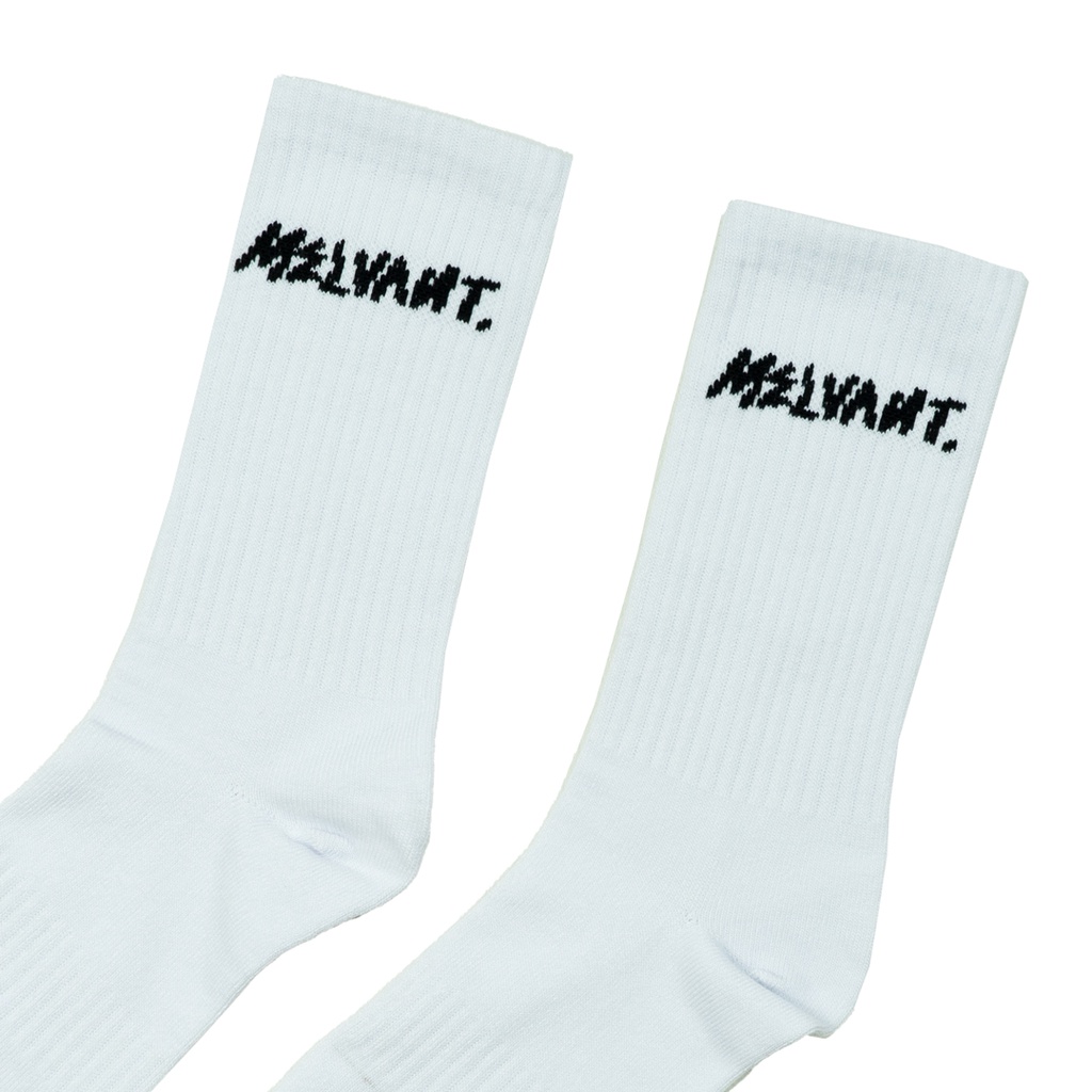 MSC RIVA WHITE LOGO - MELVANT SOCK - KAOS KAKI PUTIH