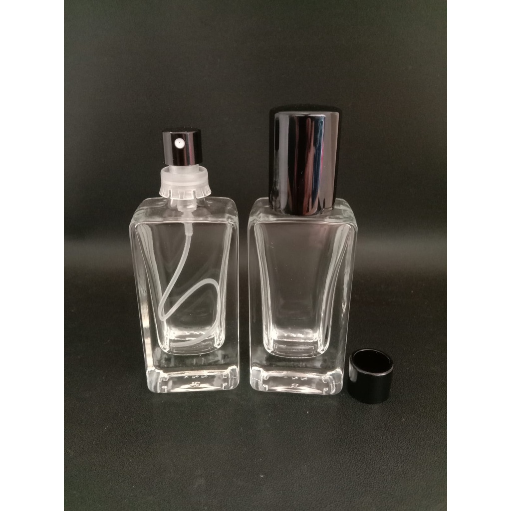 Botol Parfume V32652 Easypump Hitam Tutup Hitam tinggi Lusinan