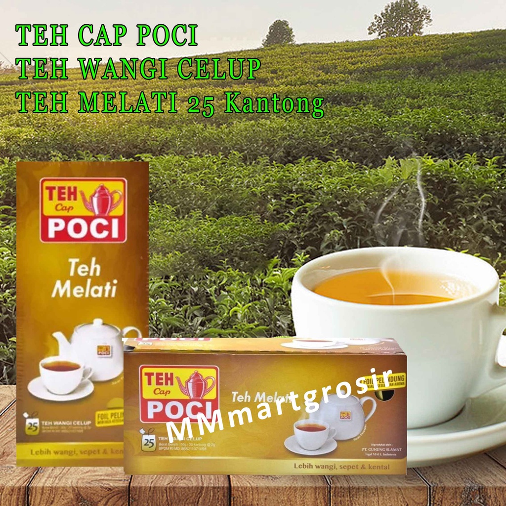 Teh Celup Cap Poci / Teh Wangi celup /  Teh Melati / Tea Bag 50g 25 Kantong