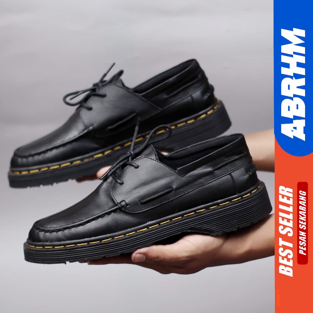 Sepatu Formal Pria Pantofel Kerja Low Boots Docmart Pendek Marten 2 Hole ABRHM ZAPATO