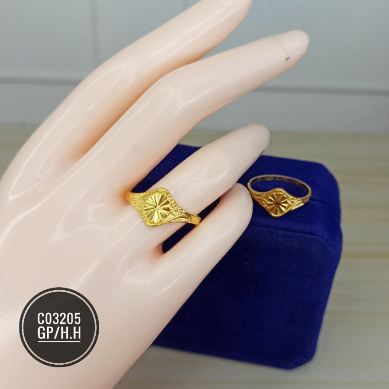 Cincin xuping Fashion Rhodium Warna 24k (UK 8) C03205