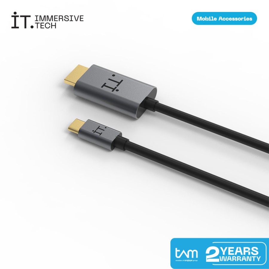 IT Power Connector USB C to HDMI Cable 3M – Black