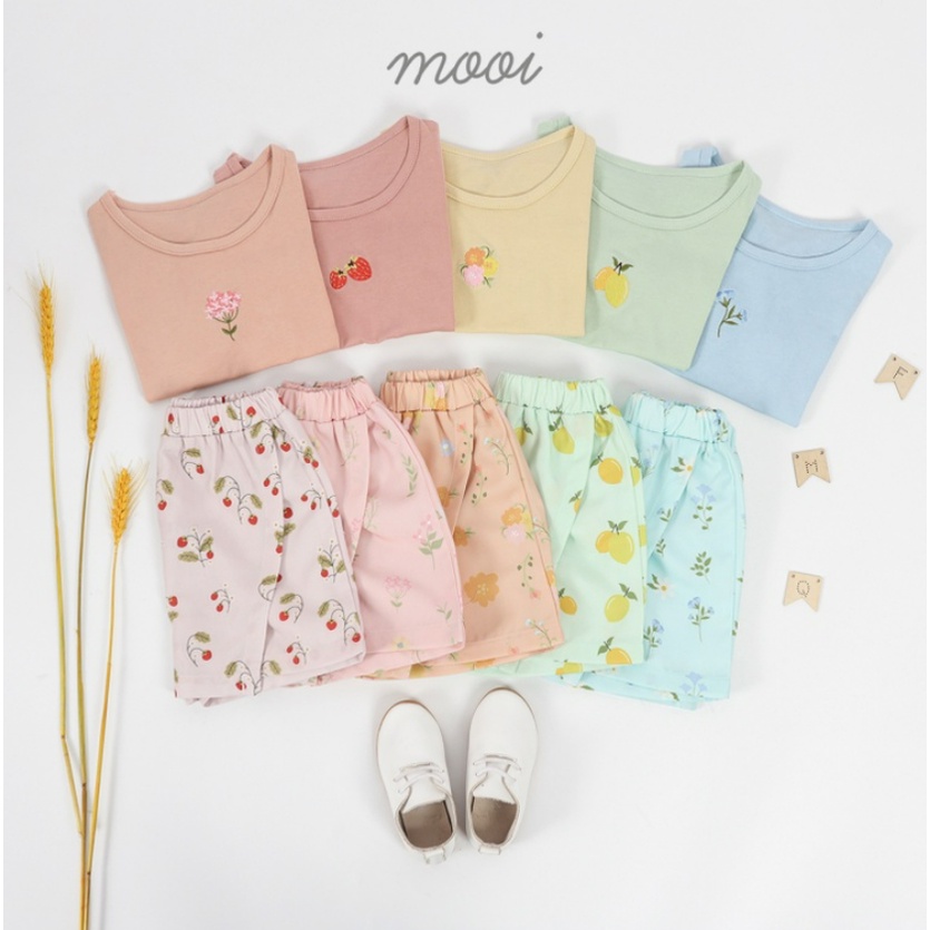 Mooi Alena Skort Set 1-5 Tahun Setelan Pendek Skort Anak Perempuan CBKS