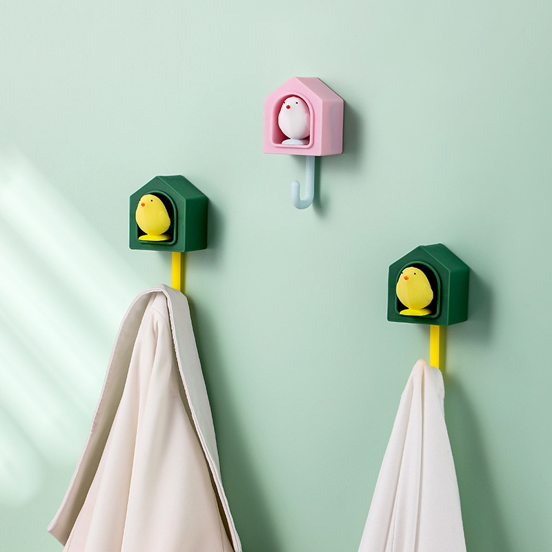 Gantungan Dinding Dekorasi Lucu Cantolan Kunci Handuk Kain Lap Baju Tas Alat Mandi Payung Serbaguna Cute Hook Hanger Hiding Squirrel / Bird Hangers