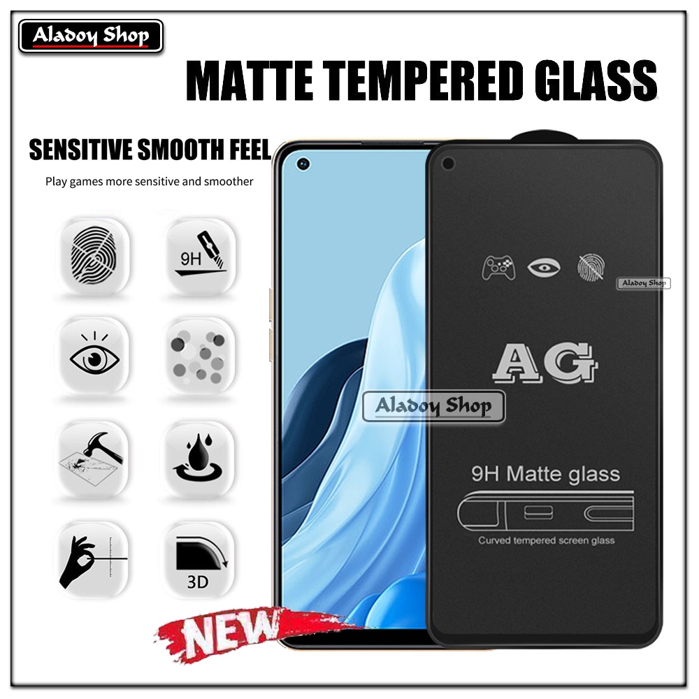 Oppo Reno 7 4G/7 SE/7Z PAKET 2IN1 Tempered Glass Matte Anti Glare Full Layar dan Tempered Glass Kamera