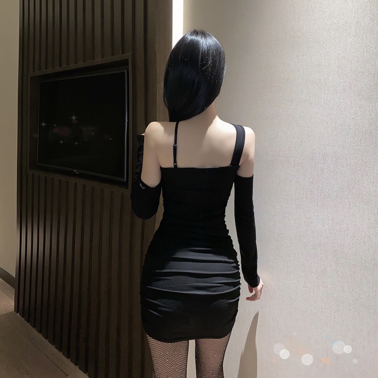 Dress Seksi Import French Dress Melar Hitam Wanita Sexy Warna Black Murah