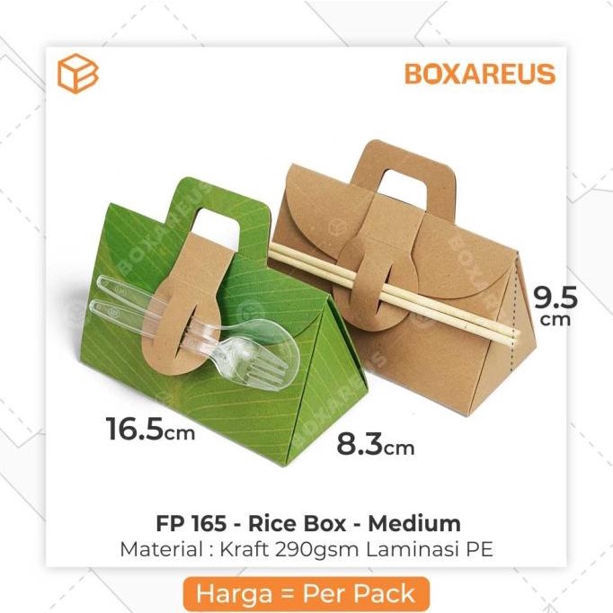 

Bungkus Nasi Rice Pack Lunch Box Kertas Kemasan Makanan | FP 165