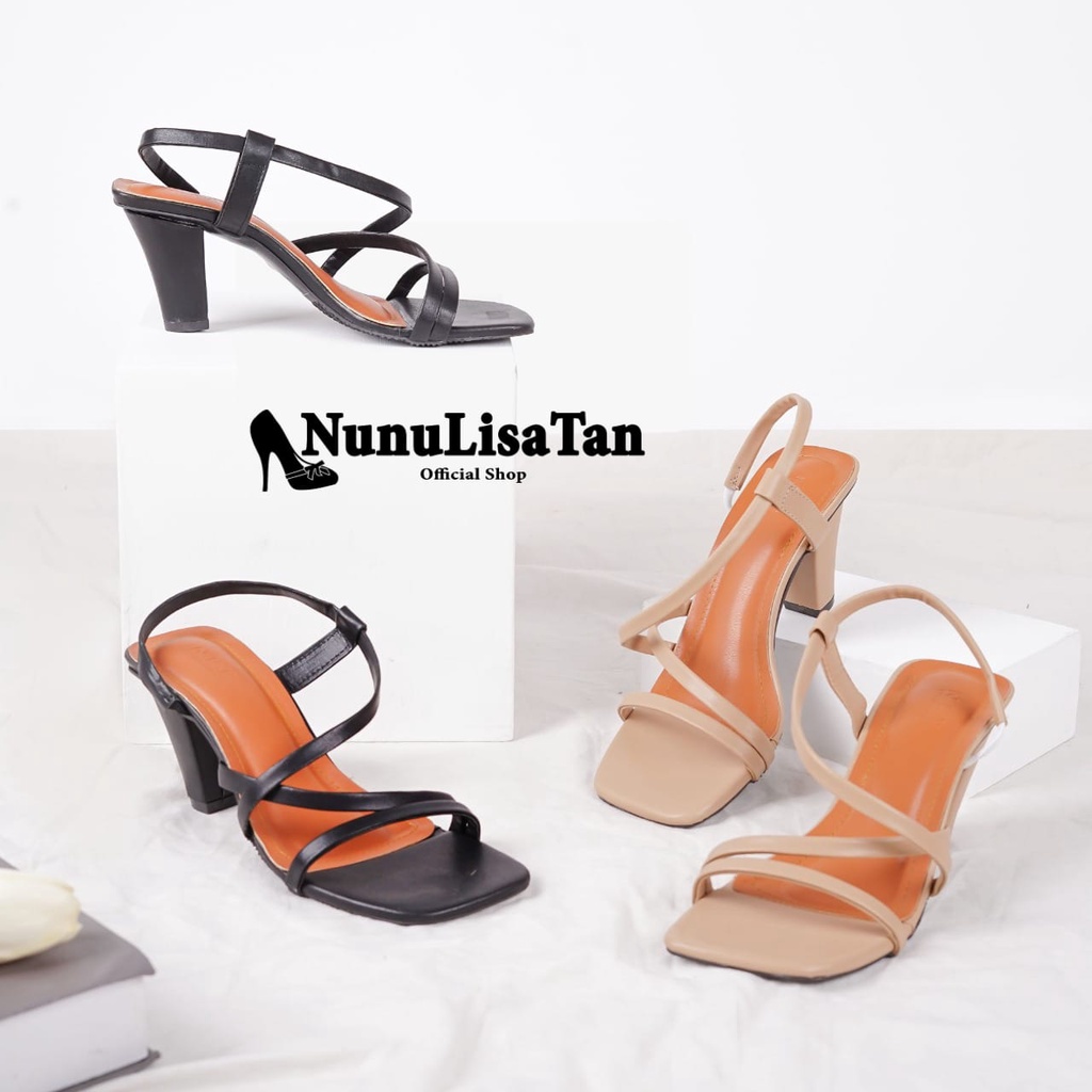 NunuLisaTan - High Heels Wanita Korea Tinggi Hak 7cm RAISA