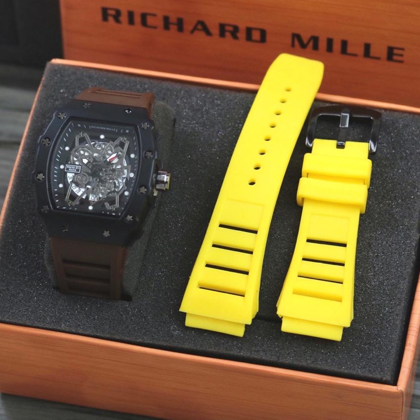 TERBARU JAM TANGAN PRIA RM 35-D1 RAFA RICH4RD M1LL3 FREE TALI CADANGAN