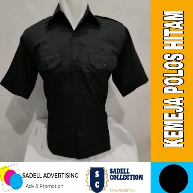 Kemeja Pdh Polos Hitam Seragam Pdh Polos Hitam Lengan Pendek Pria Shopvina1