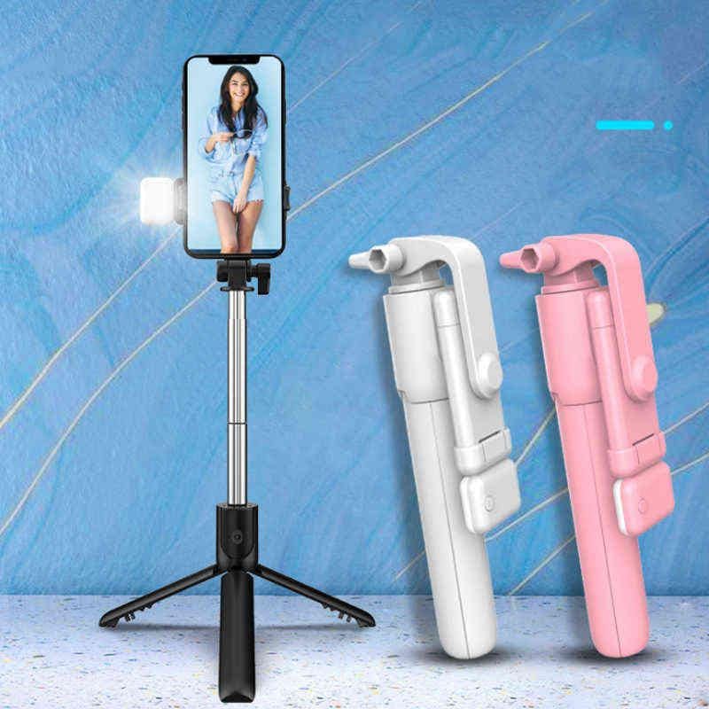 Tripod Tongsis Bluetooth R1-S Led Tongsis Selfie Stick Remote Control Tripod Tongsis Bluetooth 3IN1