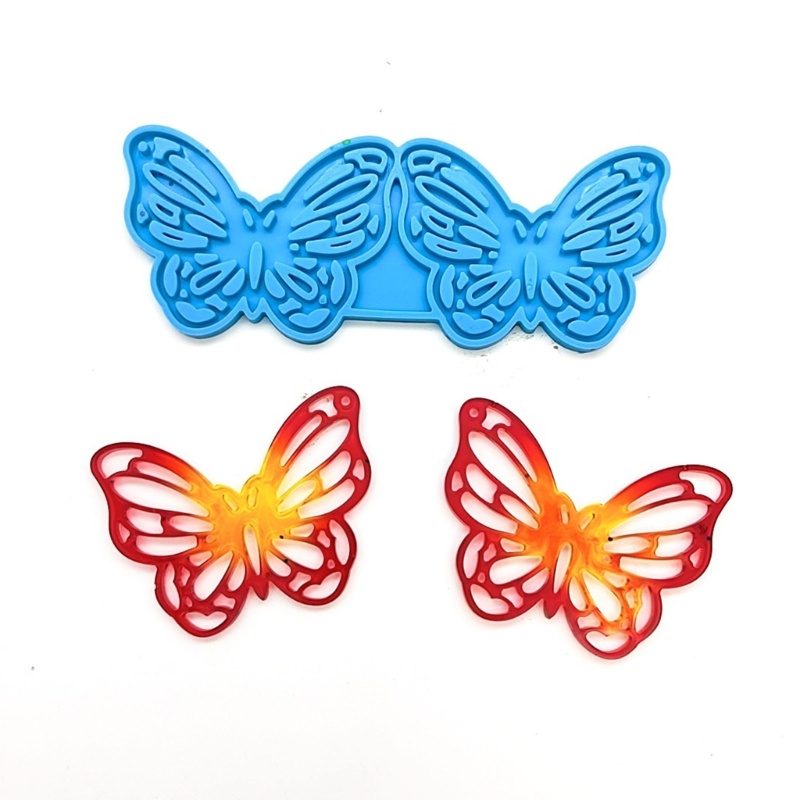 Siy Cetakan Resin Bentuk Kupu-Kupu Bahan Silikon Untuk Gantungan Kunci / Perhiasan DIY