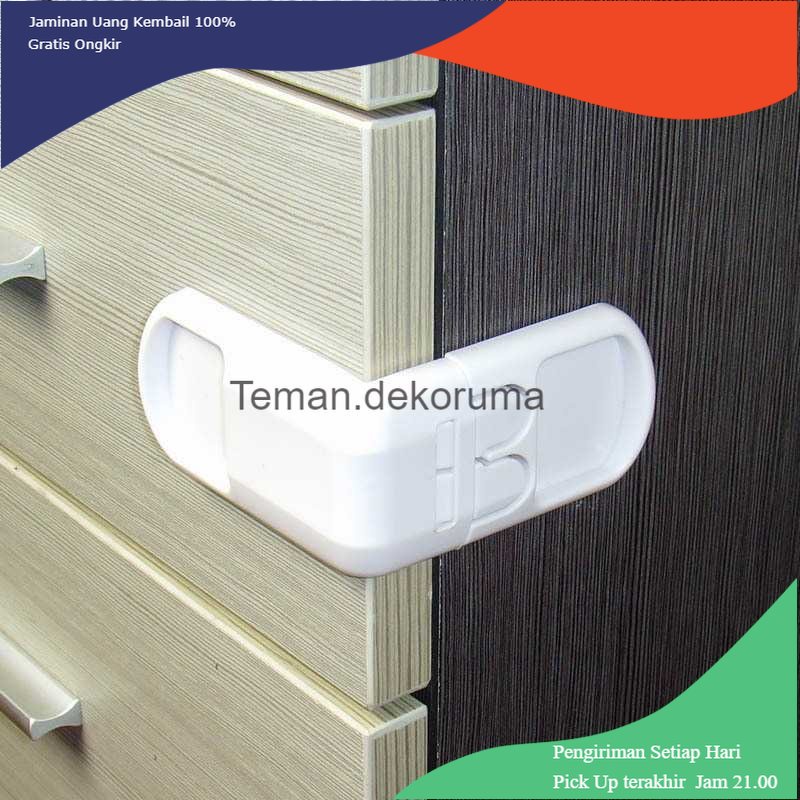 TD - PR2 GL Kunci Laci Lemari Safety Lock Kids Drawer Cabinet Door - LG27