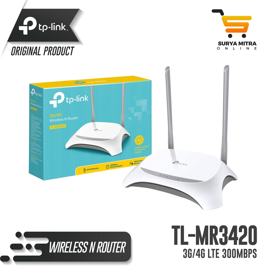 TP-LINK TL-MR3420 Router 3G/4G Dua Antena