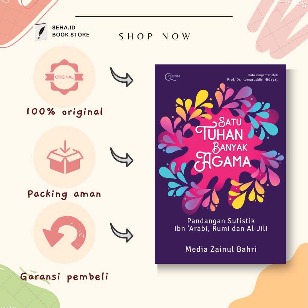Buku Satu Tuhan Banyak Agama: Pandangan Sufistik Ibn 'Arabi, Rumi dan Al-JIli - Media Zainul Bahri [