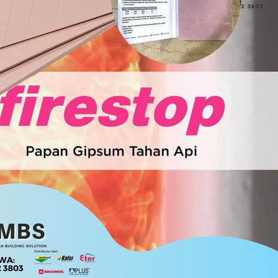 Papan Gipsum TAHAN API FIRESTOP Jayaboard 13 mm - Gypsum Jayaboard
