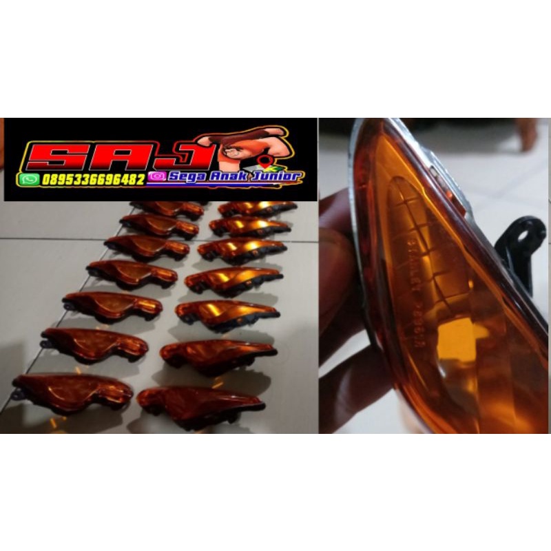 Mika Sen supra Fit Jumbo Original oren satu set depan belakang