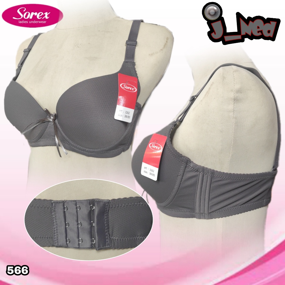 J566 - BRA/BH WANITA SOREX ADA BUSA ADA KAWAT CUP B SIZE 36 - 42 TIGA PENGAIT