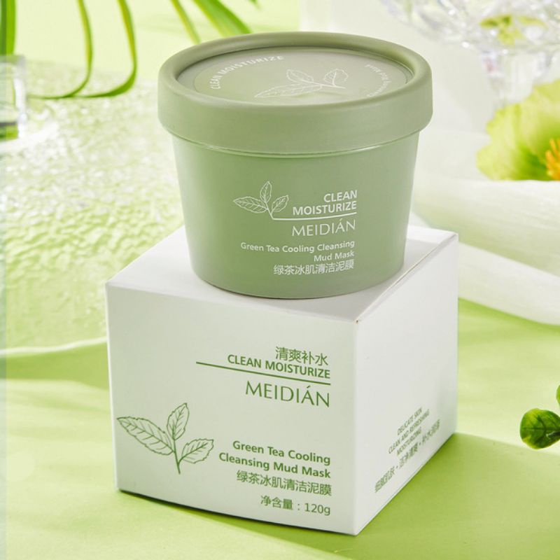 MEIDIAN Original Green Tea Cooling Cleansing Mud Mask Masker Lumpur Teh Hijau