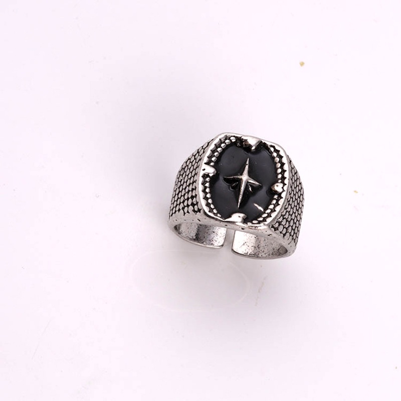 Cincin Model Terbuka Dapat Disesuaikan Gaya Retro Hip-Hop Eropa Amerika Untuk Pria