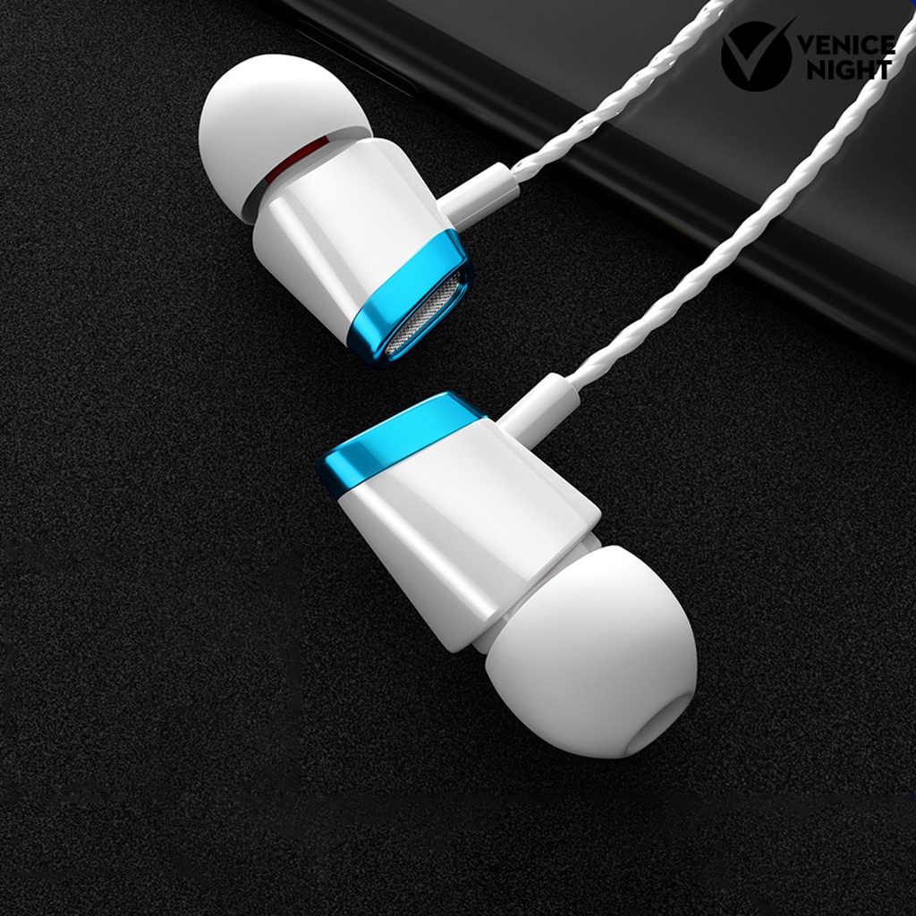 (VNEP) (Berkabel) Earphone In-ear Heavy Bass 1.2m 3.5mm Universal Sport Music Headset dengan Mic untuk Ponsel