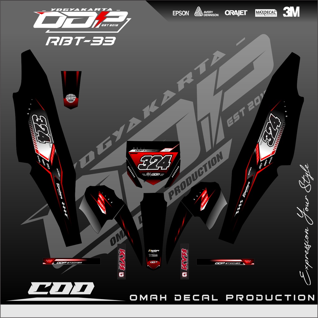 DECAL RBT BODY JUPITER YAMAHA VEGA NEW FULL BODY DEKAL STICKER STRIPING TERBARU HONDA REVO SUPRA STI