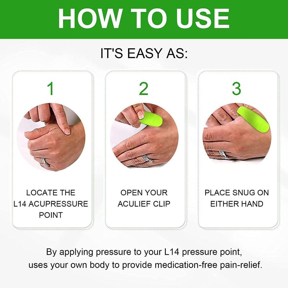 Suyo 3 Pcs Palm Pressure Klip Baru Nyaman Pijat Tangan Wearable Finger Alat Pijat Akupuntur